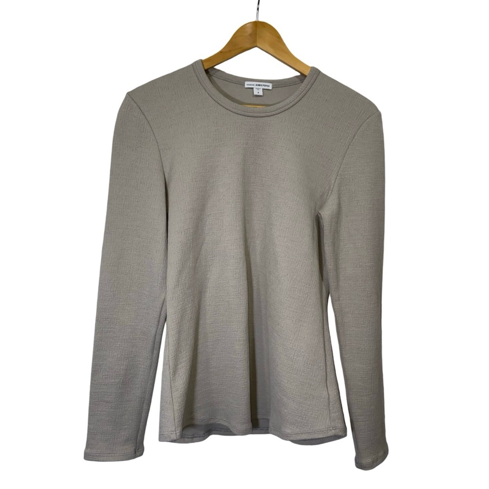 James Perse gray textured sweater size 4